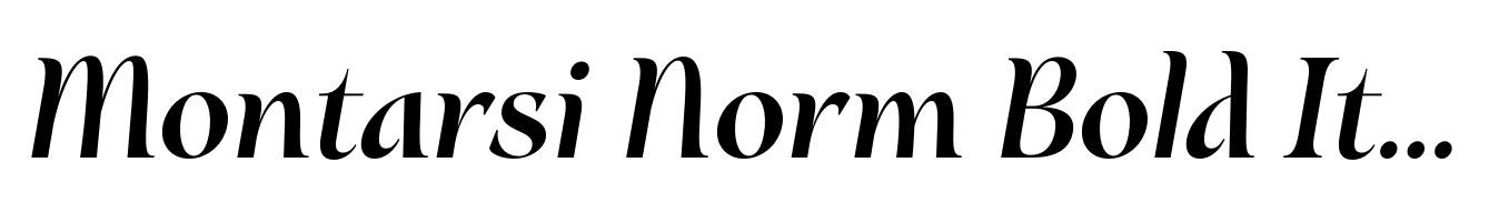 Montarsi Norm Bold Italic